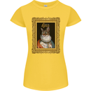 The One True Cat King Funny Womens Petite Cut T-Shirt Yellow
