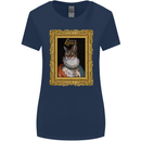 The One True Cat King Funny Womens Wider Cut T-Shirt Navy Blue