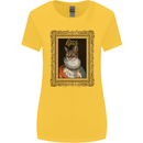 The One True Cat King Funny Womens Wider Cut T-Shirt Yellow