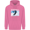 The Only Way is Downhill Skiing Ski Skier Childrens Kids Hoodie Azalea