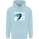 The Only Way is Downhill Skiing Ski Skier Childrens Kids Hoodie Light Blue