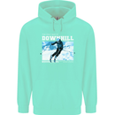 The Only Way is Downhill Skiing Ski Skier Childrens Kids Hoodie Peppermint