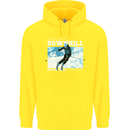 The Only Way is Downhill Skiing Ski Skier Childrens Kids Hoodie Yellow