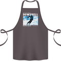 The Only Way is Downhill Skiing Ski Skier Cotton Apron 100% Organic Dark Grey