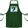 The Only Way is Downhill Skiing Ski Skier Cotton Apron 100% Organic Forest Green