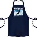 The Only Way is Downhill Skiing Ski Skier Cotton Apron 100% Organic Navy Blue