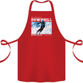 The Only Way is Downhill Skiing Ski Skier Cotton Apron 100% Organic Red