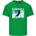 The Only Way is Downhill Skiing Ski Skier Kids T-Shirt Childrens Irish Green