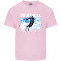 The Only Way is Downhill Skiing Ski Skier Kids T-Shirt Childrens Light Pink
