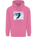 The Only Way is Downhill Skiing Ski Skier Mens 80% Cotton Hoodie Azelea