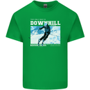 The Only Way is Downhill Skiing Ski Skier Mens Cotton T-Shirt Tee Top Irish Green