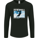 The Only Way is Downhill Skiing Ski Skier Mens Long Sleeve T-Shirt Black