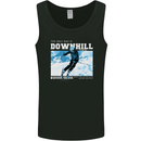 The Only Way is Downhill Skiing Ski Skier Mens Vest Tank Top Black