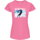 The Only Way is Downhill Skiing Ski Skier Womens Petite Cut T-Shirt Azalea