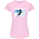 The Only Way is Downhill Skiing Ski Skier Womens Petite Cut T-Shirt Light Pink