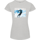 The Only Way is Downhill Skiing Ski Skier Womens Petite Cut T-Shirt Sports Grey