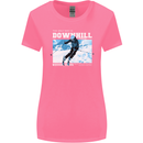 The Only Way is Downhill Skiing Ski Skier Womens Wider Cut T-Shirt Azalea