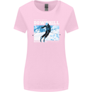 The Only Way is Downhill Skiing Ski Skier Womens Wider Cut T-Shirt Light Pink