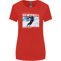 The Only Way is Downhill Skiing Ski Skier Womens Wider Cut T-Shirt Red