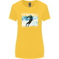 The Only Way is Downhill Skiing Ski Skier Womens Wider Cut T-Shirt Yellow