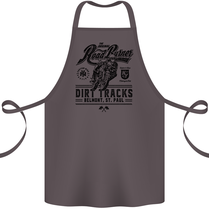 The Original Road Burner Biker Motorcycle Cotton Apron 100% Organic Dark Grey