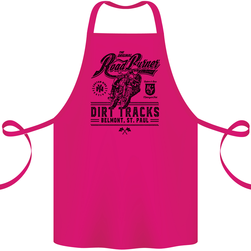 The Original Road Burner Biker Motorcycle Cotton Apron 100% Organic Pink