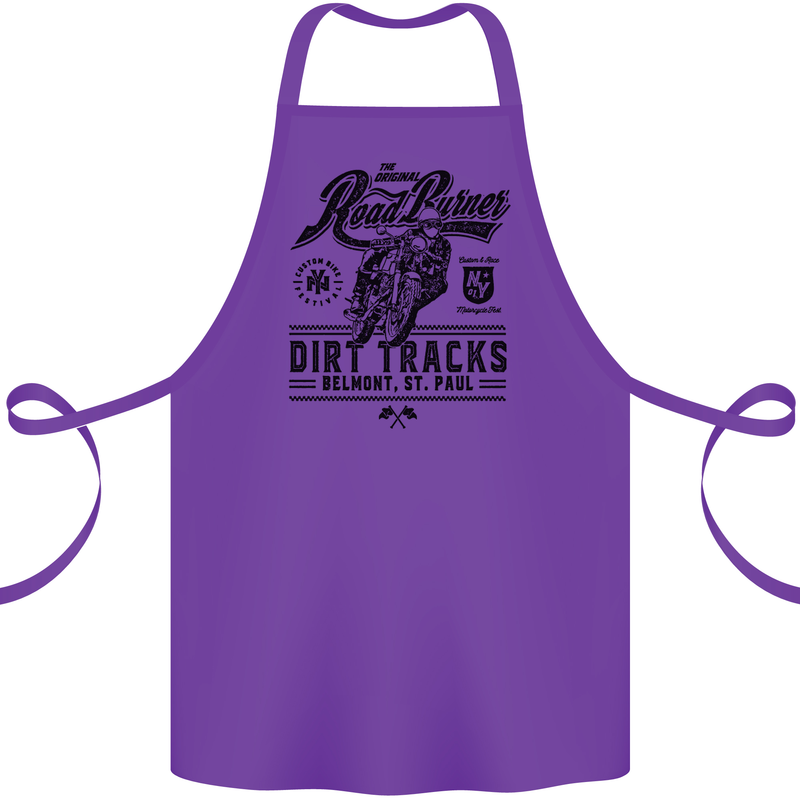 The Original Road Burner Biker Motorcycle Cotton Apron 100% Organic Purple