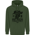 The Original Road Burner Biker Motorcycle Mens 80% Cotton Hoodie Forest Green