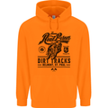 The Original Road Burner Biker Motorcycle Mens 80% Cotton Hoodie Orange