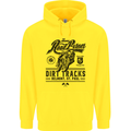The Original Road Burner Biker Motorcycle Mens 80% Cotton Hoodie Yellow