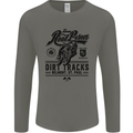 The Original Road Burner Biker Motorcycle Mens Long Sleeve T-Shirt Charcoal