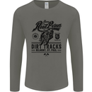 The Original Road Burner Biker Motorcycle Mens Long Sleeve T-Shirt Charcoal
