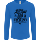 The Original Road Burner Biker Motorcycle Mens Long Sleeve T-Shirt Royal Blue