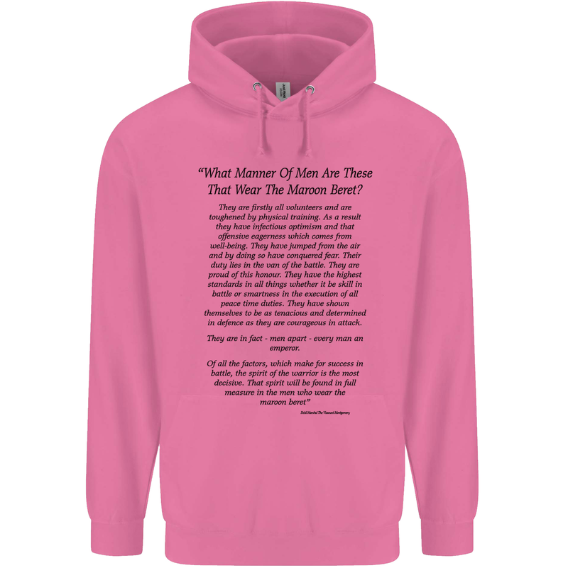 The Parachute Regiment Charter 1 2 3 4 Para Childrens Kids Hoodie Azalea