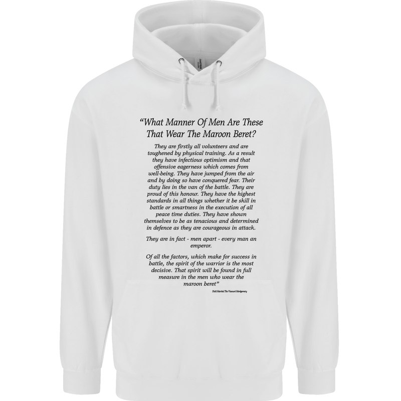 The Parachute Regiment Charter 1 2 3 4 Para Childrens Kids Hoodie White