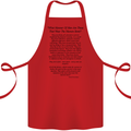 The Parachute Regiment Charter 1 2 3 4 Para Cotton Apron 100% Organic Red