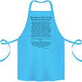 The Parachute Regiment Charter 1 2 3 4 Para Cotton Apron 100% Organic Turquoise