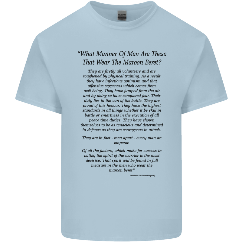 The Parachute Regiment Charter 1 2 3 4 Para Kids T-Shirt Childrens Light Blue