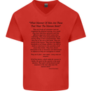 The Parachute Regiment Charter 1 2 3 4 Para Mens V-Neck Cotton T-Shirt Red