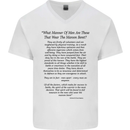 The Parachute Regiment Charter 1 2 3 4 Para Mens V-Neck Cotton T-Shirt White