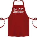 The Pot Father Funny Weed Drugs Cannabis Cotton Apron 100% Organic Maroon