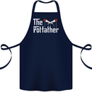 The Pot Father Funny Weed Drugs Cannabis Cotton Apron 100% Organic Navy Blue