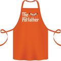 The Pot Father Funny Weed Drugs Cannabis Cotton Apron 100% Organic Orange