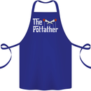 The Pot Father Funny Weed Drugs Cannabis Cotton Apron 100% Organic Royal Blue