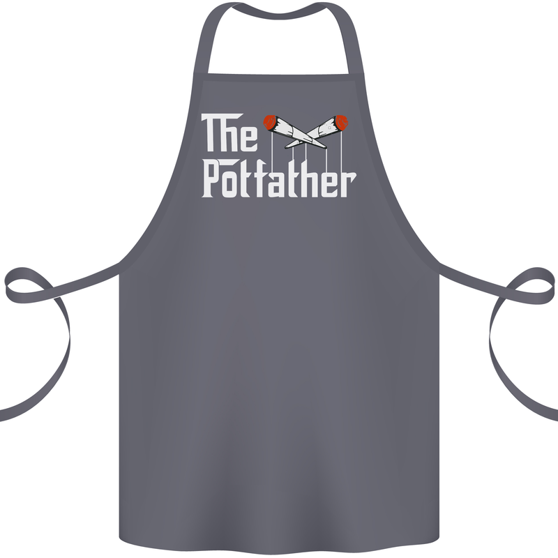 The Pot Father Funny Weed Drugs Cannabis Cotton Apron 100% Organic Steel