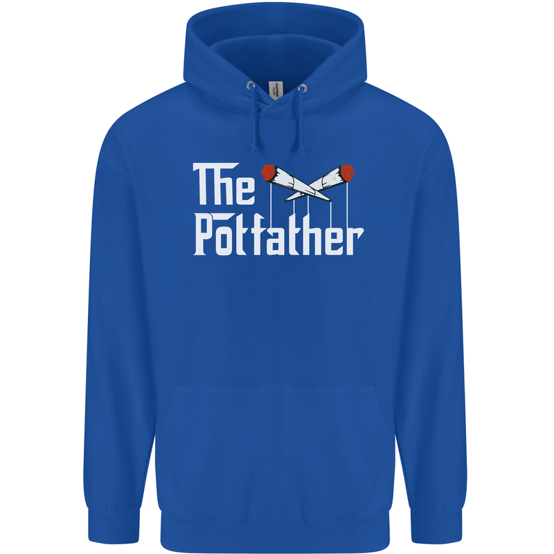 The Pot Father Funny Weed Drugs Cannabis Mens 80% Cotton Hoodie Royal Blue