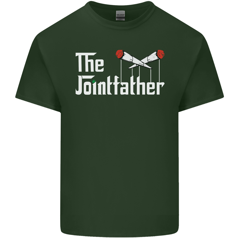 The Pot Father Funny Weed Drugs Cannabis Mens Cotton T-Shirt Tee Top Forest Green