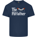 The Pot Father Funny Weed Drugs Cannabis Mens Cotton T-Shirt Tee Top Navy Blue