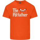 The Pot Father Funny Weed Drugs Cannabis Mens Cotton T-Shirt Tee Top Orange