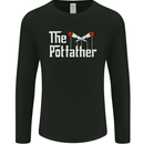 The Pot Father Funny Weed Drugs Cannabis Mens Long Sleeve T-Shirt Black